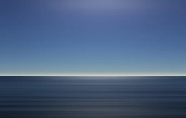Море, минимализм, выдержка, синее