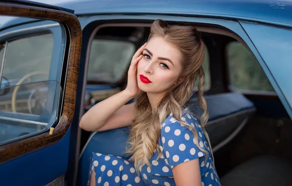 Обои машина, Девушка, помада, прическа, Анна Шувалова, Karina Karina ...