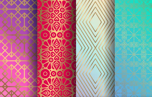 Цветы, узор, геометрия, орнамент, texture, color