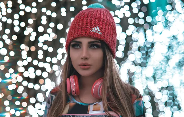 Girl, hat, eyes, model, pretty, lips, face, pose