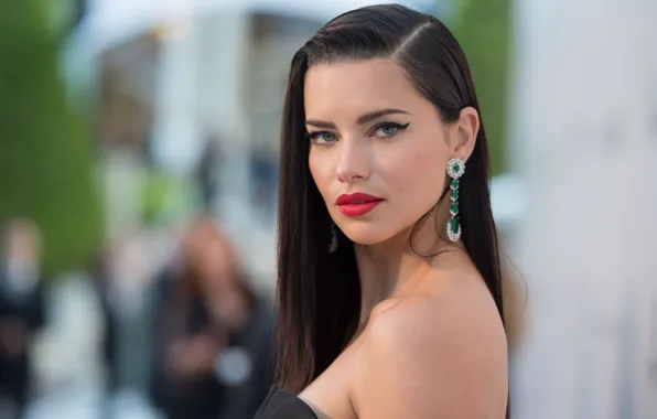 Взгляд, серьги, макияж, Адриана Лима, Adriana Lima, фотосессия, look, Hair