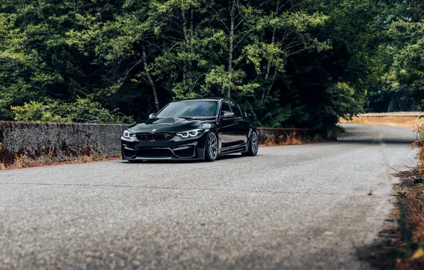 Картинка BMW, Bridge, Black, Road, F80, Sight