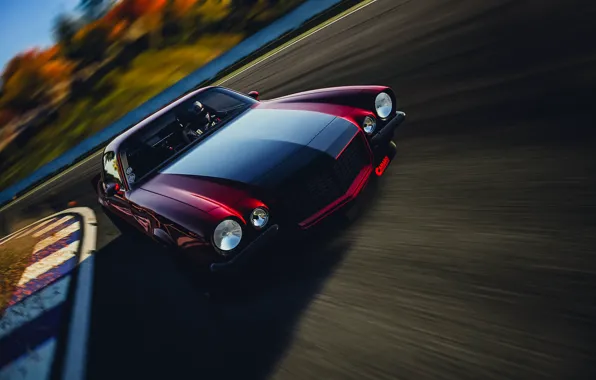 Car, машина, скорость, красная, camaro, chevrolet, speed, motorsport