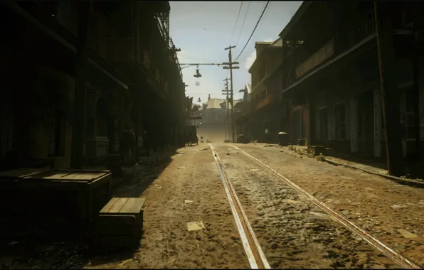 City, Street, Game, Red Dead Redemption 2, Xbox One X, RDR2, HDR 10, Saint Denis