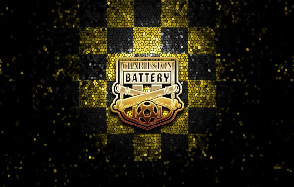 Wallpaper, sport, logo, football, glitter, checkered, Charleston Battery, USL