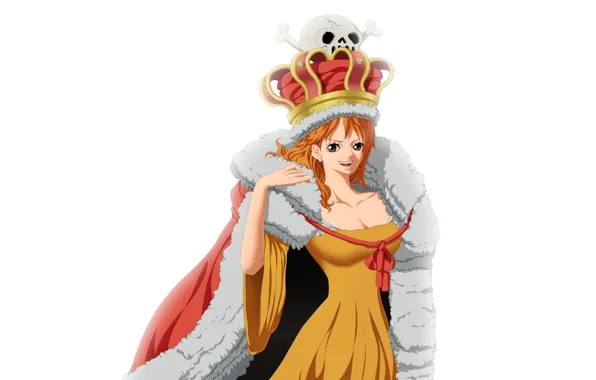 Skull, game, One Piece, dress, pirate, big, anime, crown