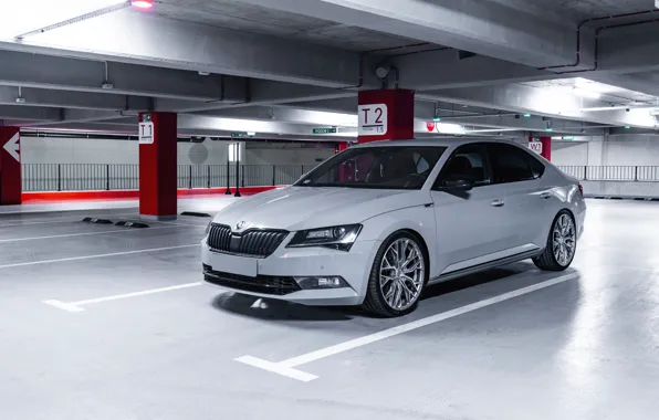 Картинка Parking, Sedan, Skoda, VAG, Octavia, Sight