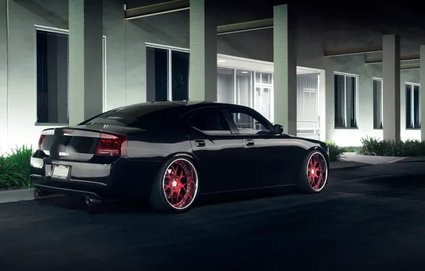 Картинка Dodge, black, charger, tuning