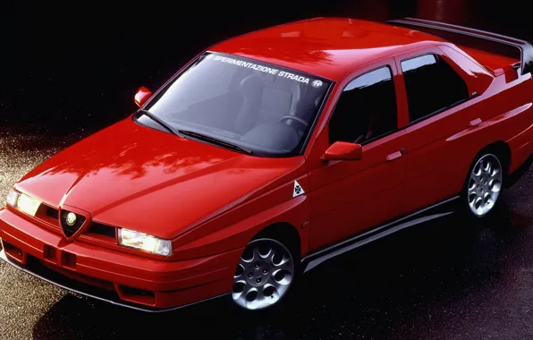 155, Alfa Romeo, Red, Tuning, Strada, Alfa Red, Alfa Romeo 155, Alfa 155