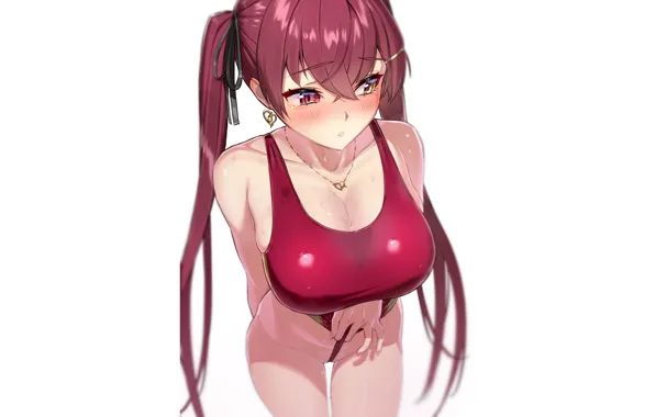 Girl, hot, sexy, boobs, anime, swimsuit, breasts, big boobs