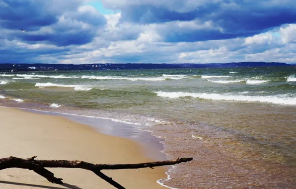 Beach, sea, ocean, water, wave