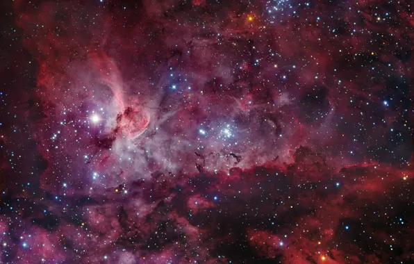Картинка звезды, туманность, Вселенная, NGC 3372, Киль