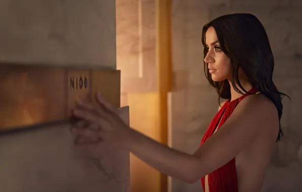 Картинка девушка, поза, брюнетка, красотка, Ana de Armas