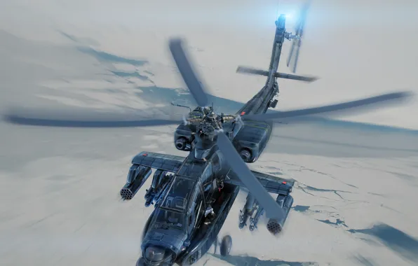 Картинка вертолет, боевой, Apache, AH-64, helicopters