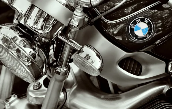 Картинка логотип, BMW, мотоцикл, wallpaper, хром, детализация