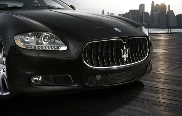 Maserati, логотип, решетка, Мазератти