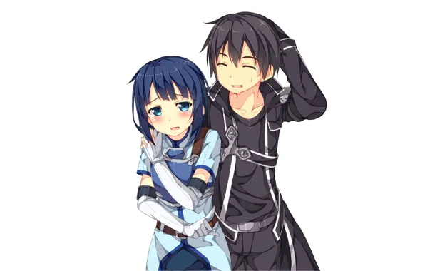 Арт, девочка, парень, Мастера меча онлайн, Sword Art Online