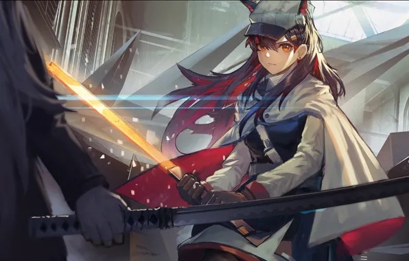 Девушка, меч, Arknights