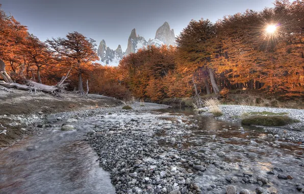 Mountains, argentina, Patagonia Fall