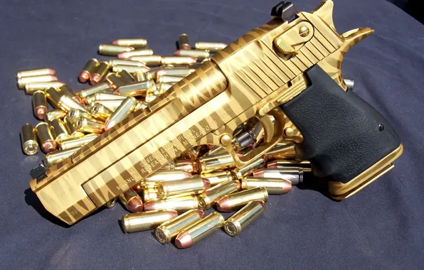 Золотой, Desert eagle, золотые патроны