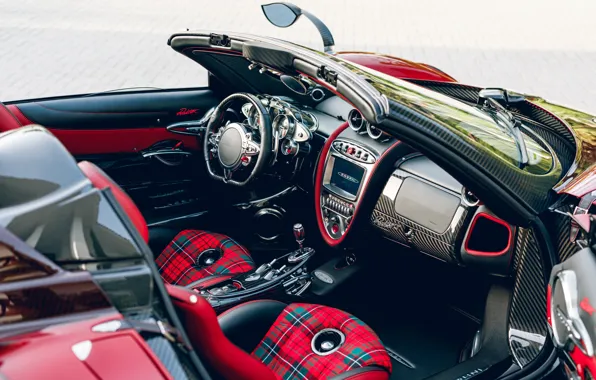 Картинка Pagani, Huayra, car interior, Pagani Huayra Roadster