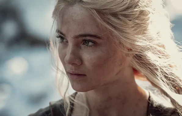 Взгляд, портрет, сериал, Ведьмак, The Witcher, Цири, Freya Allan, Фрейя Аллан