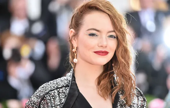 Взгляд, макияж, актриса, фотосессия, hair, Emma Stone, Эмма Стоун