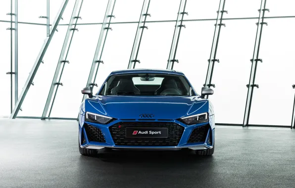 Audi R8, вид спереди, V10, 2019
