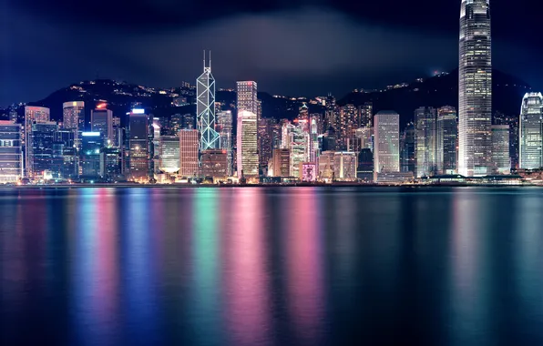 Картинка город, высотки, Hong Kong