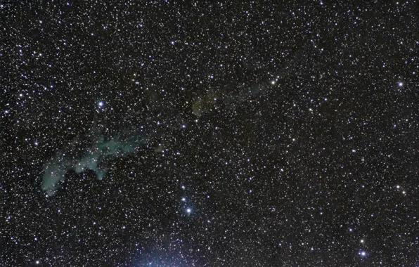 Картинка туманность, Голова Ведьмы, в созвездии, отражательная, Эридана, IC 2118