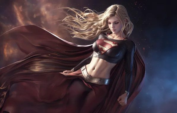 Картинка power, supergirl, gaze