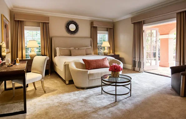Вилла, интерьер, спальня, Beverly Hills