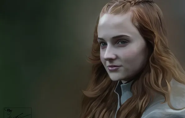 Картинка девушка, фон, Game of thrones, Sansa Stark