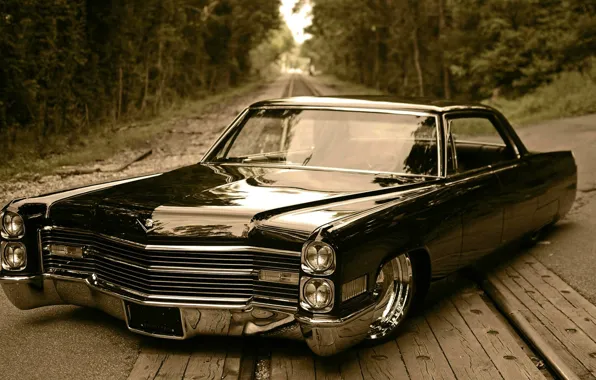 Cadillac, low rider, retro car, De Ville