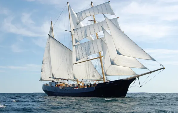 Море, корабль, парус, Colonial Ship, Caledonia