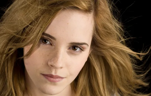 Девушка, крупный план, портрет, актриса, шатенка, красивая, Эмма Уотсон, Emma Watson