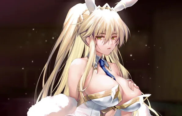 Girl, sexy, cleavage, long hair, boobs, anime, beautiful, pretty
