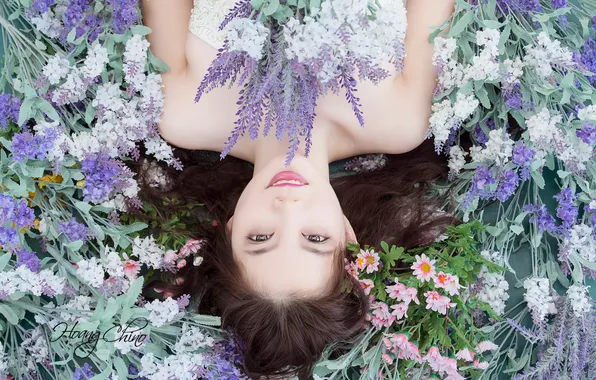 Взгляд, девушка, фон