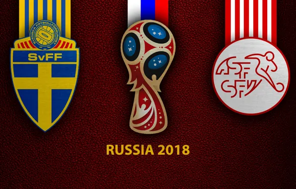 Wallpaper, sport, logo, football, FIFA World Cup, Russia 2018, Sweden vs Switzerland