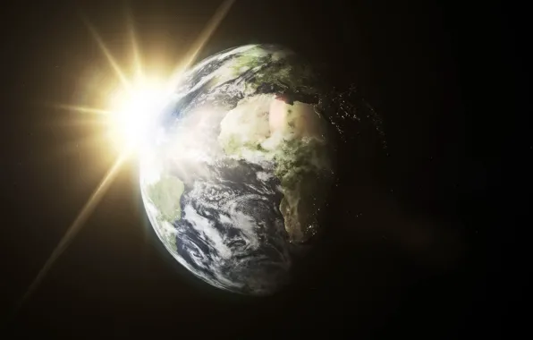 Картинка sun, planet earth, planet
