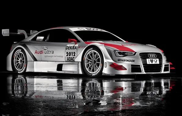 Картинка отражение, Audi, ауди, спорт, болид, sportcar, DTM