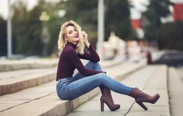 Картинка girl, model, jeans, Sweetheart