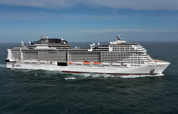 Океан, Море, Лайнер, Судно, Пассажирское судно, MSC, Cruise Ship, Passenger Ship