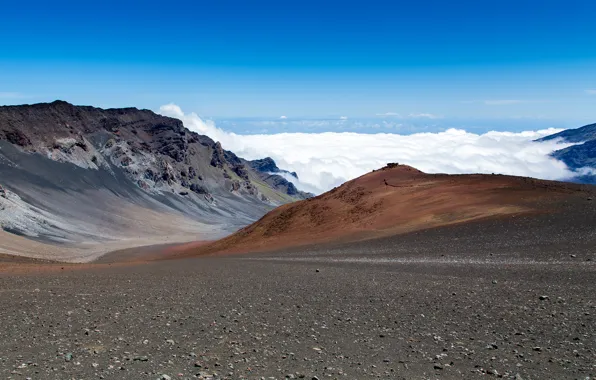 Горы, вулкан, volcano Haleakala, Hawaiian island of Maui