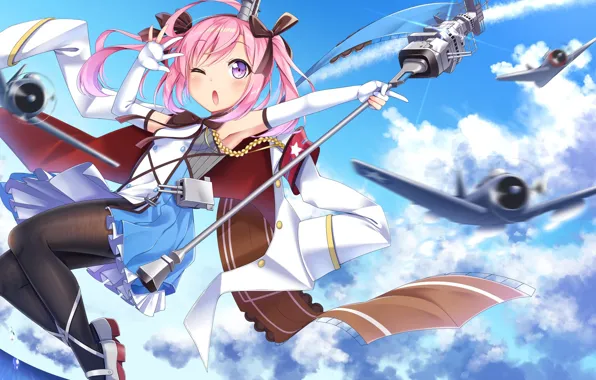 Девушка, Девочка, Аниме, Azur Lane