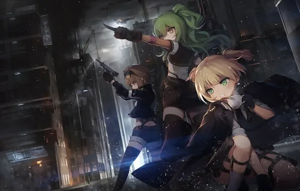 Девушки, аниме, арт, Girls Frontline, Девушки фронта