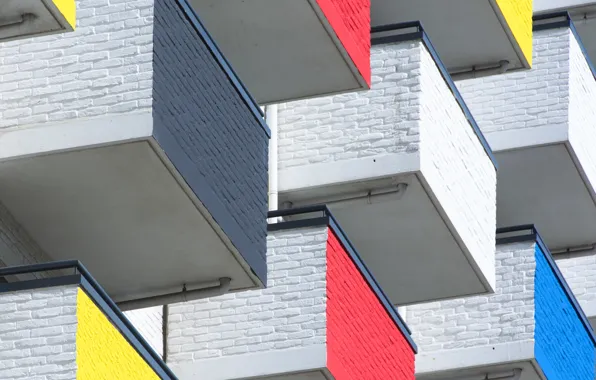 Стена, дома, балкон