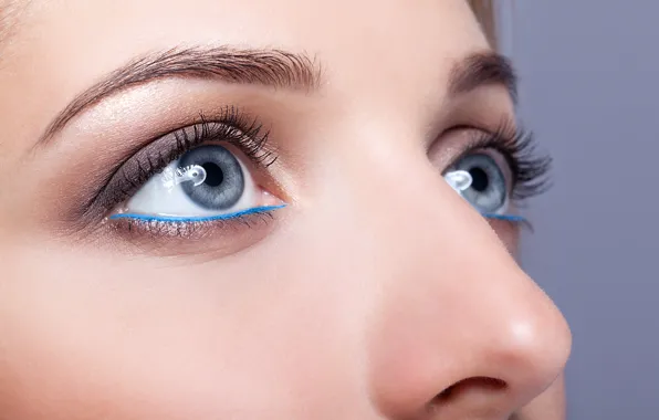 Blue eyes, female, make up