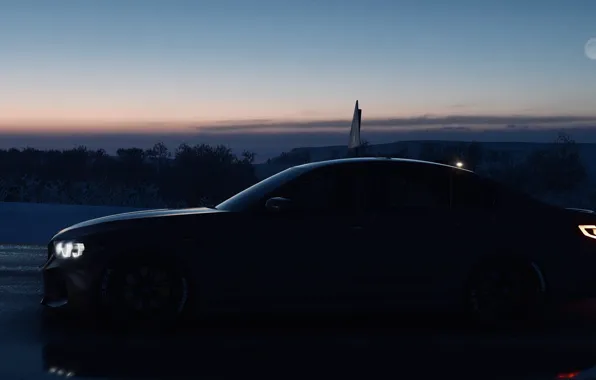 HDR, BMW, Moon, Stars, Winter, Night, Game, UHD