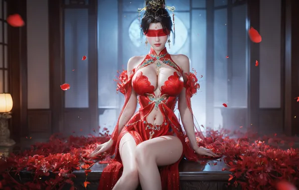 Breast, sexy girl, viper ning, naraka bladepoint